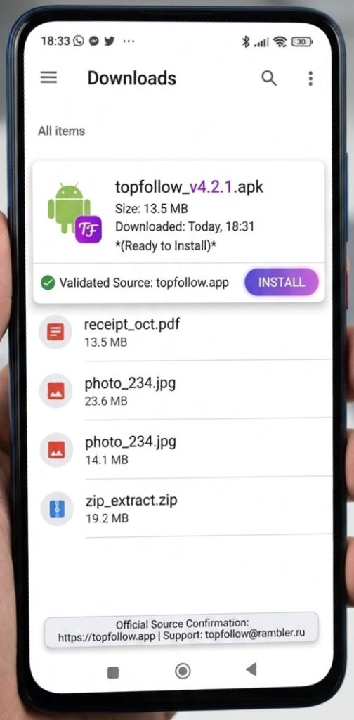 Top Follow APK login issue